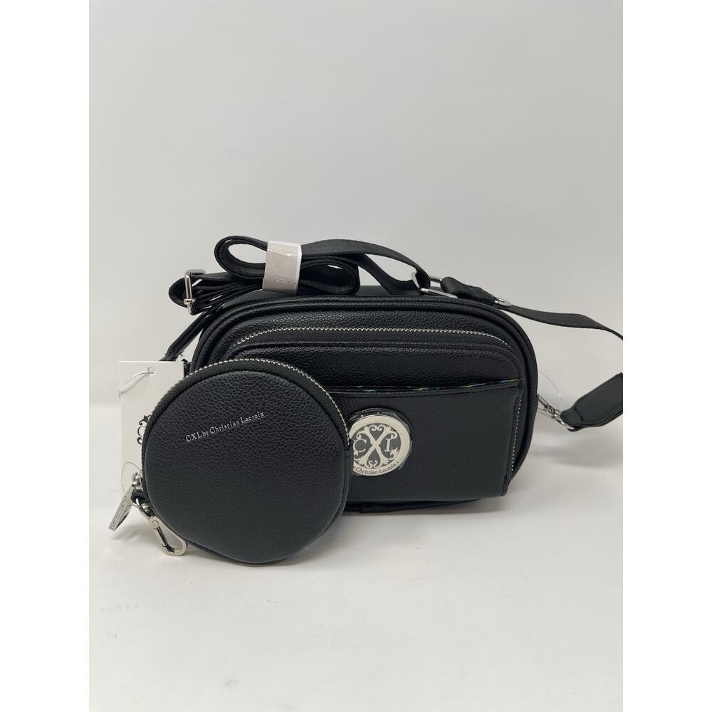 CXL by Christian Lacroix Eve Pebble Camera‎ w Detachable Mini Zip Black MSRP $88